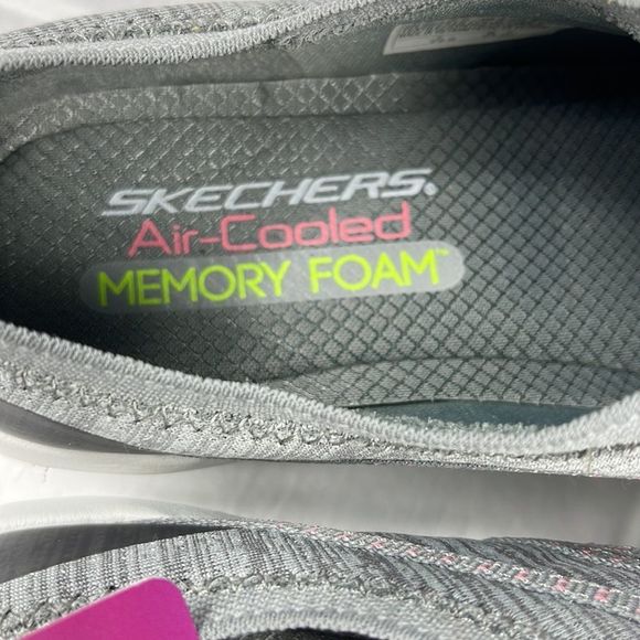 Skechers Ayra Slip-On Shoes Sneakers Air Cooled Memory Foam Gray Pink Si… - Picture 7 of 11